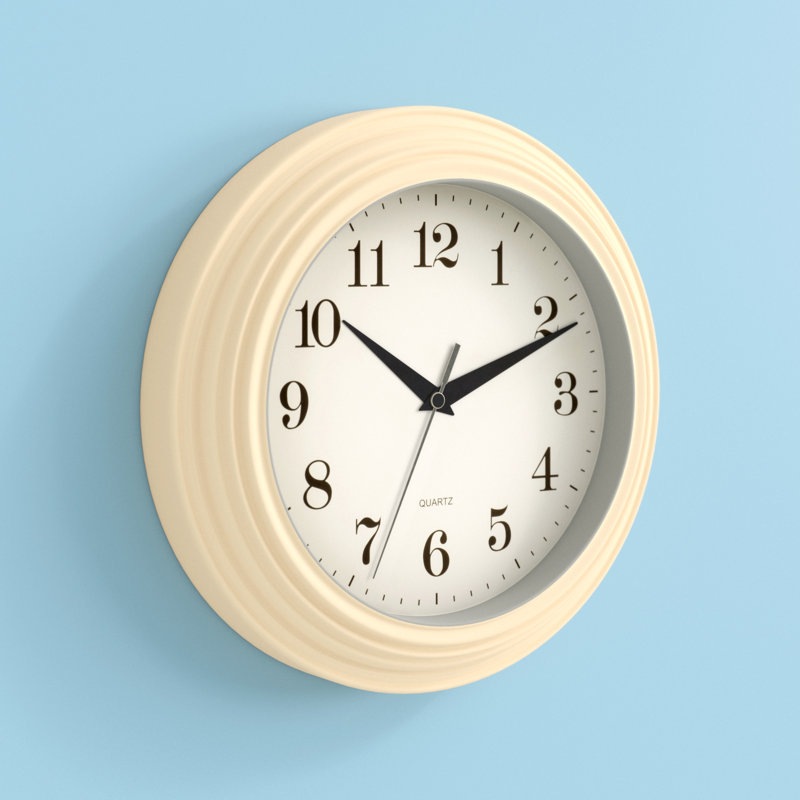 Caffey Wall Clock, Cream