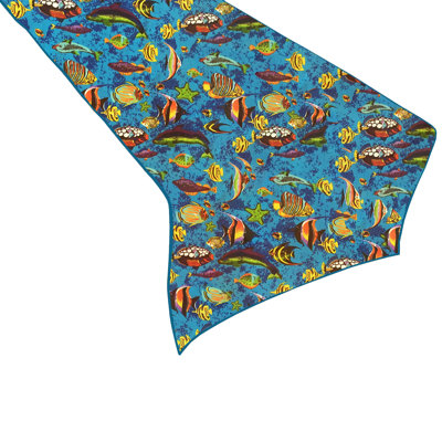 Fish Aquarium Print Table Runner