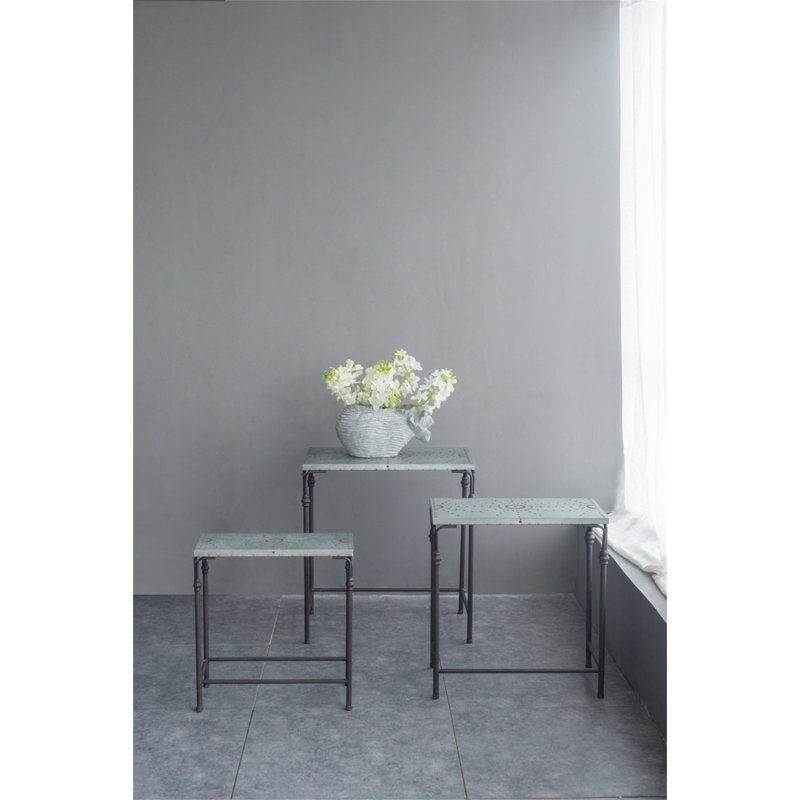 Ensemble de 3 supports pour plante gigognes en métal, L: 24 x 14 x 26 po, M: 21,5 x 11,5 x 23 po, S: 19 x 9 x 20 po