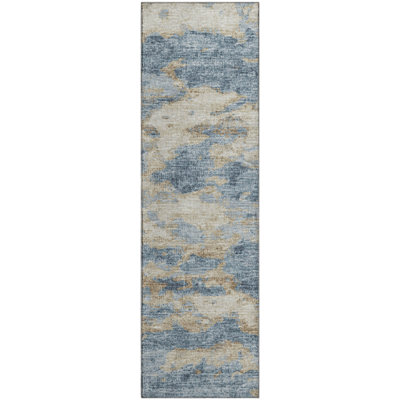 Premium Machine Washable Freixa AMF71 Blue Rug