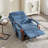Aura Dual Motor Power Lift Chenille 180° Recliner With Wooden Armrests, Heated Massage, Side Pockets-1018217586