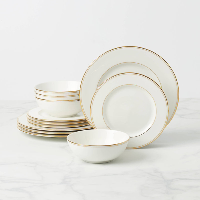 Lenox Federal Gold 12-Piece Dinnerware Set, Gold