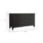 Commode double, quatre pieds, 6 tiroirs, plateau supérieur, noir-1661057339