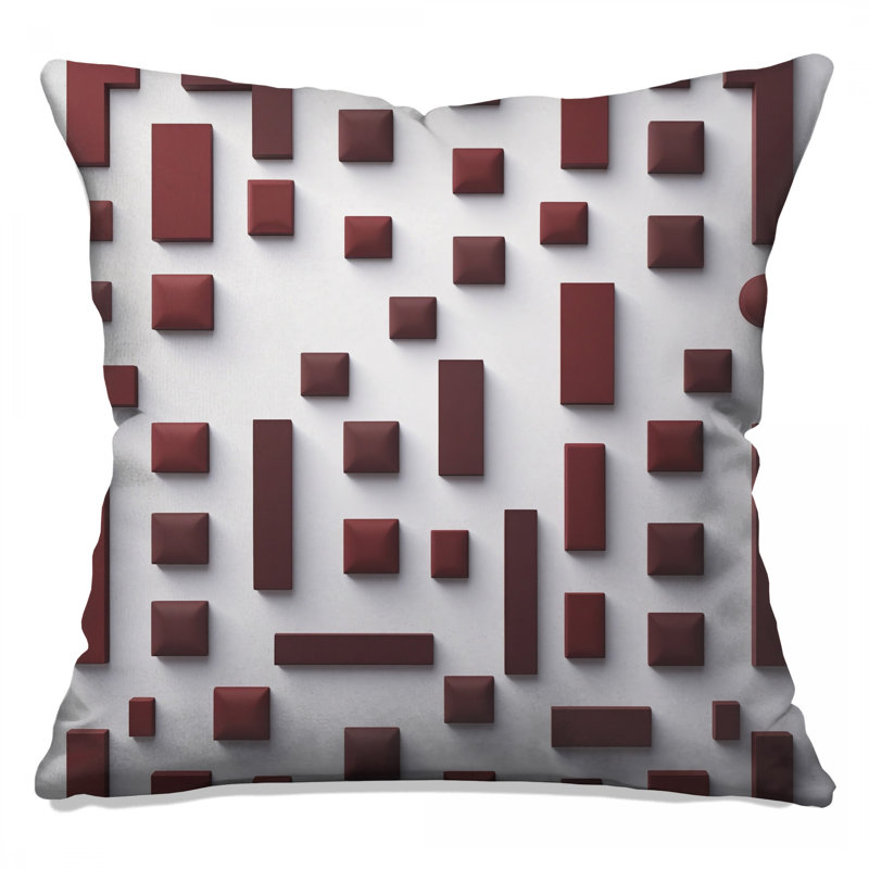 Coussins décoratifs rouges à double face, 20 x 20 inches