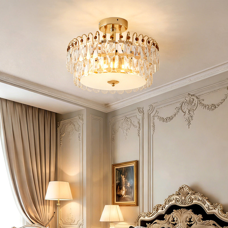 Crystal Semi Flush Mount