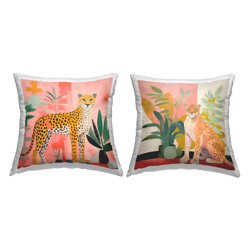 Coussin décoratif d'extérieur Jaguar Leopard