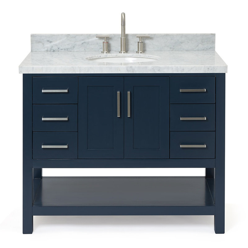 Magnolia Bath Vanity Oval Basin S043SCWOV, Midnight Blue