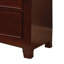 Commode en bois avec 6 tiroirs et pieds chanfreinés, brun cerise