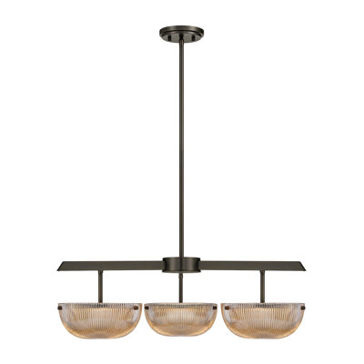 Hubbard 3-Light LED Chandelier in Mediterranean Bronze
