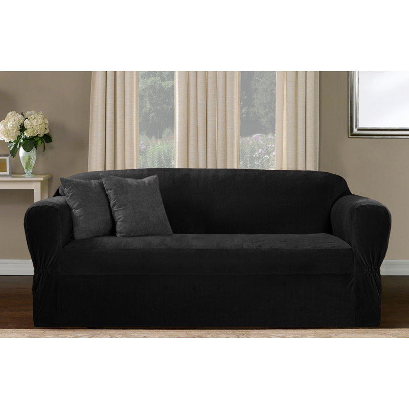 Housse pour causeuse à coussins carrés/rectangulaires, Noir