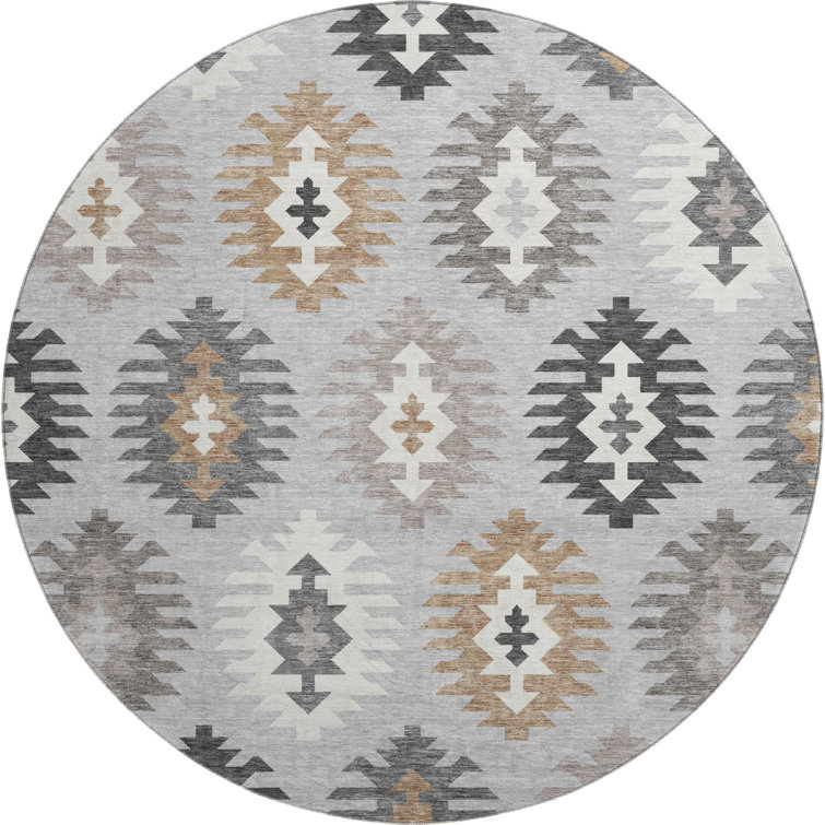 Premium Machine Washable Prisco Silver Rug