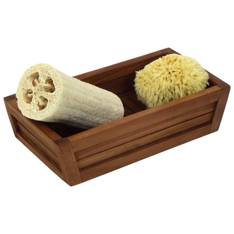 The Original Moa Teak Bathroom Guest Towel & Amenities Tray