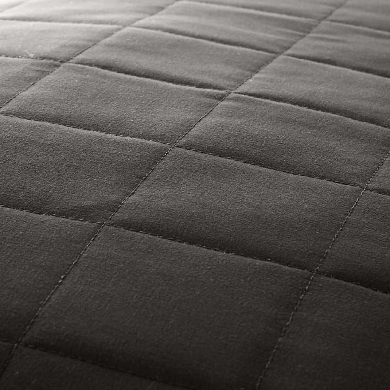 Gray Twin Microfiber Quilted Coverlet Set