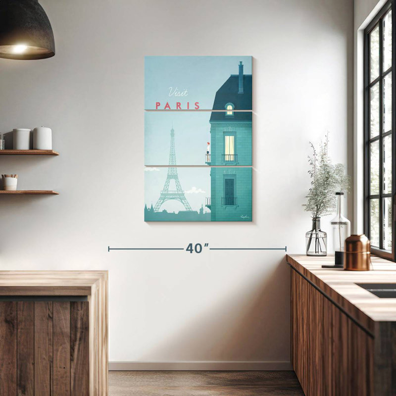Affiche de voyage rétro Nicci Paris, H 38 po x l 24 po