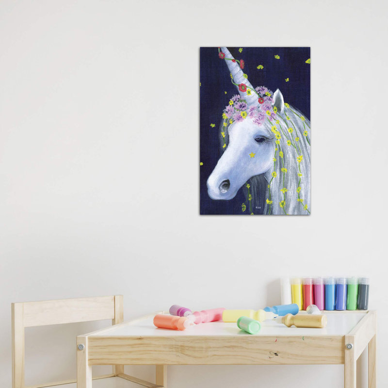 " Licorne IV " by Tava, Wrapped Canvas, No Mat, 18" H x 12" W x 1.5" D