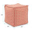 Pouf carré Pyth corail-1329951338