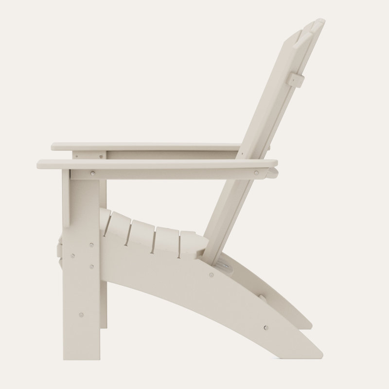 POLYWOOD Nautical Curveback Adirondack Chair, Sand