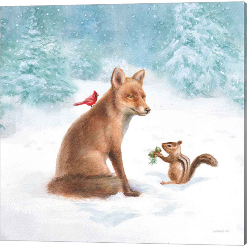 «Woodland Celebration» par Danhui Nai, art sur toile (ensemble de 3)