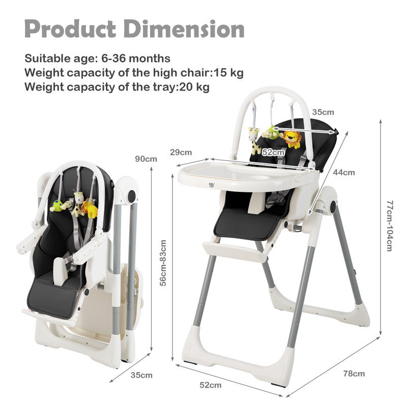 High Chair, Black/White