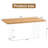 Rectangular Modern Wooden Table With Acrylic Legs - Computer Desk & Dining For Multiple Environments Effortless Install Process Ideal Different Spaces Assembly