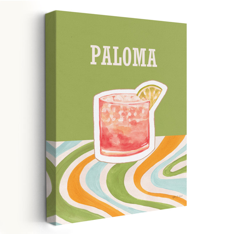 Paloma - art bleu 60S 70S, H 60 po x l 40 po