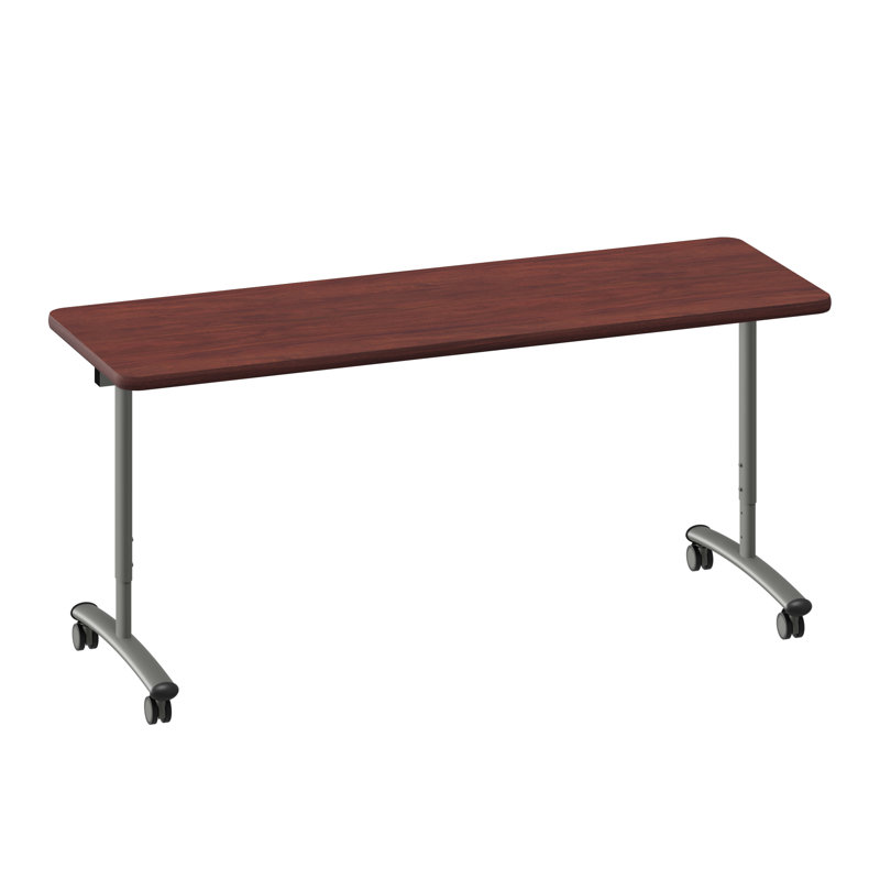 Table à plateau rabattable à haute pression de qualité supérieure, H 38 po x L 72 po x l 30 po, Acajou