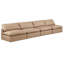 Canapé modulaire 160 po à accoudoirs carrés en similicuir-87149792