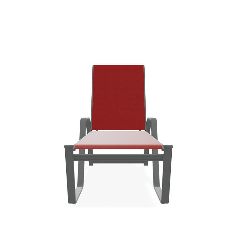 Holna Outdoor Rust-Resistant Metal Chaise Lounge