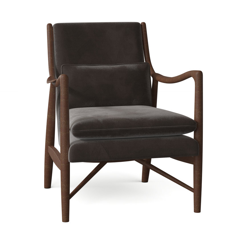 Cole Armchair, Walnut, 9953 Mink Polyester