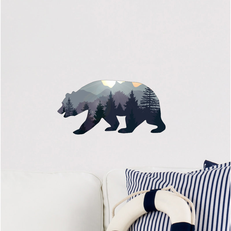 Adhésif décoratif forêt ours, H 7 po x l 14 po