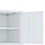 Armoire d'appoint moderne 24 po en acier inoxydable avec 2 tablettes réglables blanches Ava-851075094