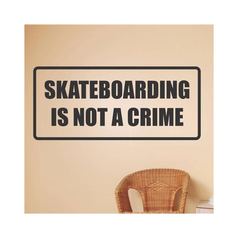 Décalcomanie murale skateboard is not a crime
