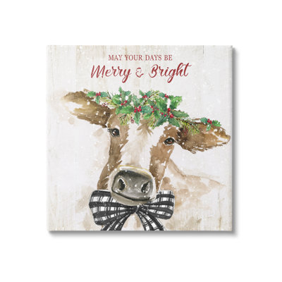 «Merry And Bright Holiday», impression sur toile
