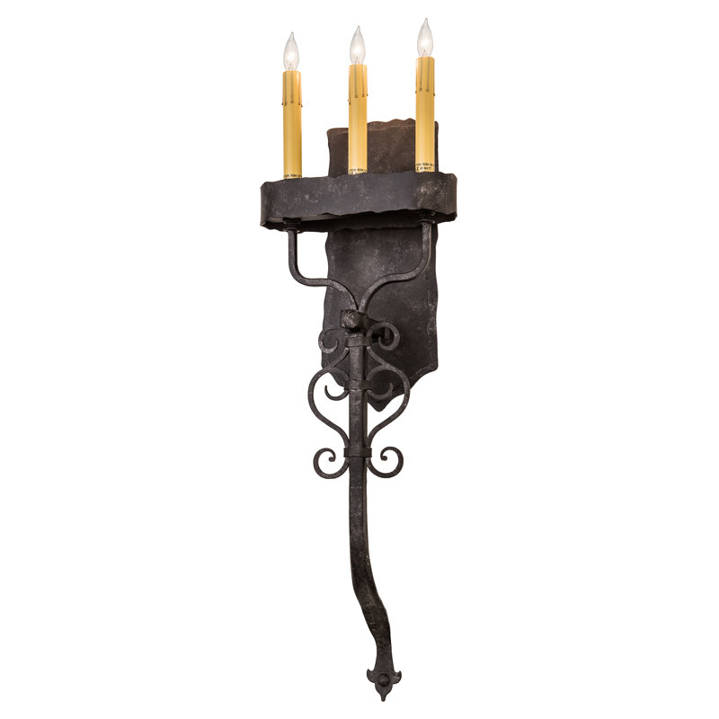 Rustic Lodge 3 - Light Candle Wall Light