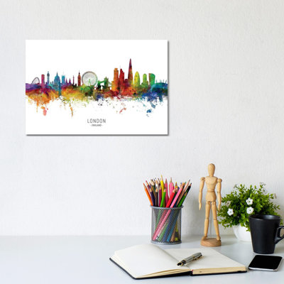 «London England Skyline» par Michael Tompsett, impression sur toile tendue