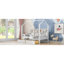 Lit simple en bois avec 2 tiroirs, lit avec tablette de rangement, blanc