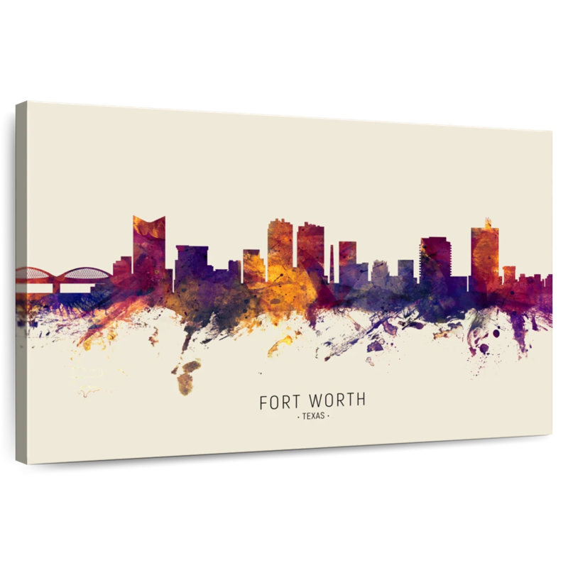 Skyline de Sirçi Fort Worth, Texas IV, H 26 po x l 39 po