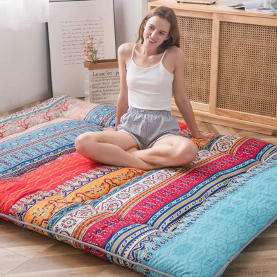 Berengere 3.5" Bohemian Japanese Roll Up Futon Mattress