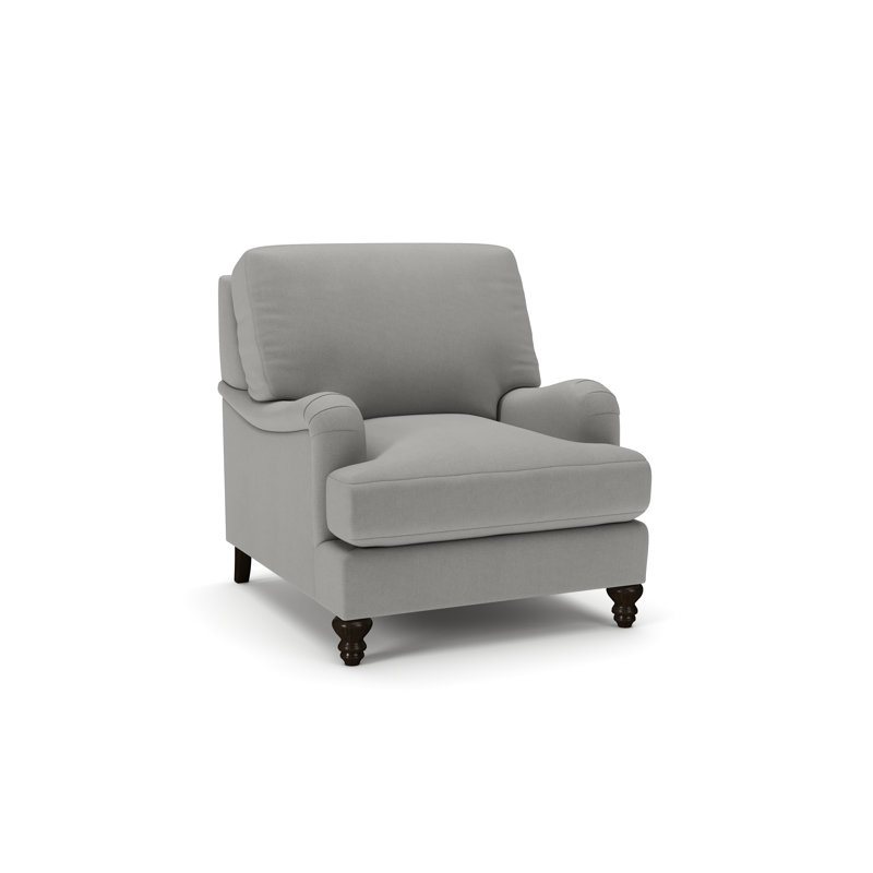 Walters Upholstered Armchair, Bayou Light Gray Canvas