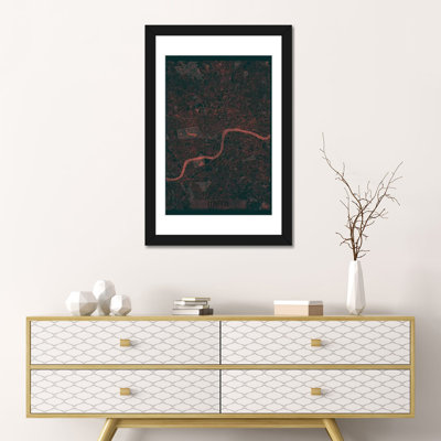 « london infrared urban blueprint map », reproduction d’impression sur toile
