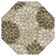 Zinnia Modern Floral Textured Weave Brown/Cream Indoor/Outdoor Rug
