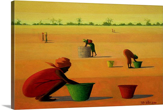 Reproduction d'art sur toile, "Driti Woman's Work, 2001" par Tilly Willis, H 24 po x l 36 po x P 1,25 po