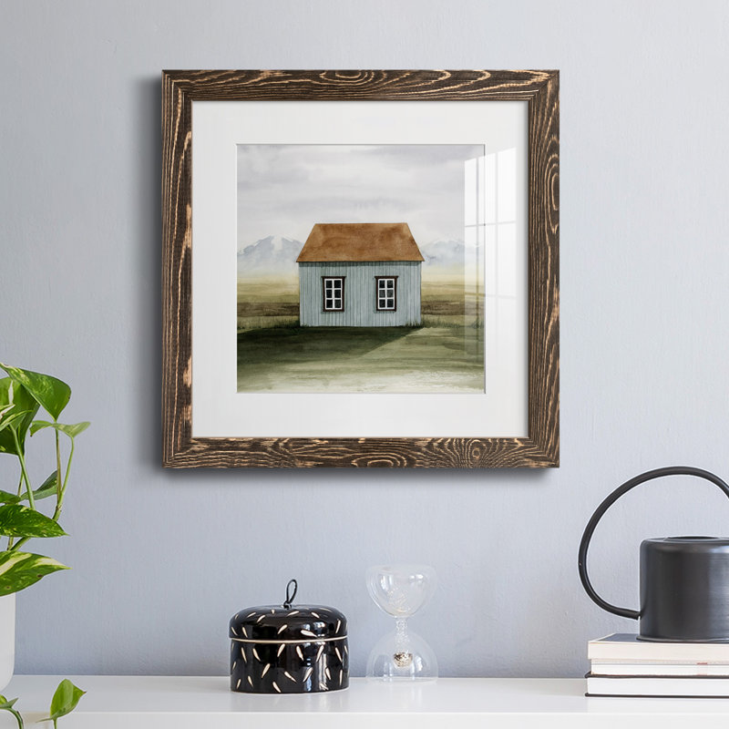 Impression encadrée Nordic Cottage I-Premium - prête à être accrochée, H 31,5 po x l 31,5 po x P 1 po, Cadre noyer