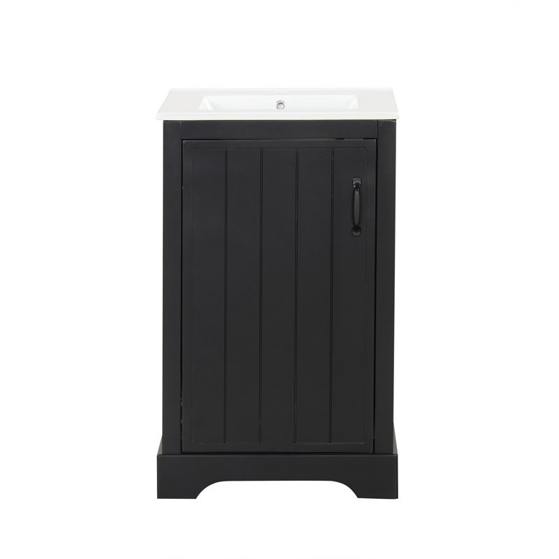 Meuble-lavabo élégant avec lavabo offrant beaucoup de rangement et une conception fonctionnelle pour une salle de bain moderne.