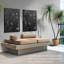 Panneau d'intimité décoratif en acier thermolaqué noir avec vis Rainforest 3 pi x 4 pi