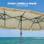 Parasol 13 pi avec 36 lumières DEL