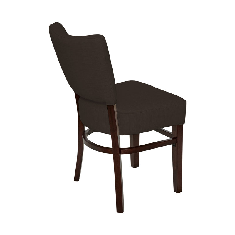 Chaise de restaurant rembourrée Madison, Brun, Bois brun foncé