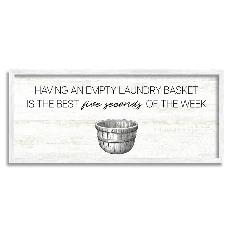 Best Best Seconds Laundry Humor, art giclée encadrée par Lil 'Rue, H 13 po x l 30 po x P 1,5 po