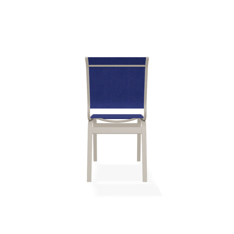 Chaise d'appoint de salle à manger Hiraku, Désert texturé, Atlantis bleu royal Sunbrella®