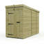 Total Sheds 4ft x 9ft Pent Garden Shed - Single Door - No Windows - Pressure Treated Timber - UK Manufactured